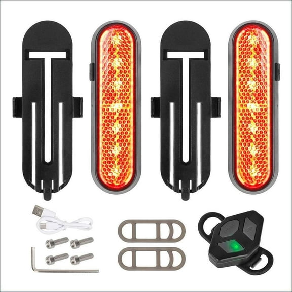Remote-Controlled Rechargeable Led Turn Signal Lights For Electric Scooters