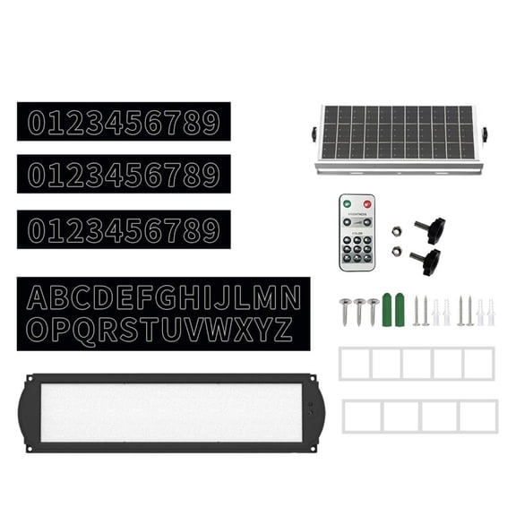 Remote Controlled Solar Houses Number Light with High Visibilities LED Outdoor Address Sign for Residential & Commercial