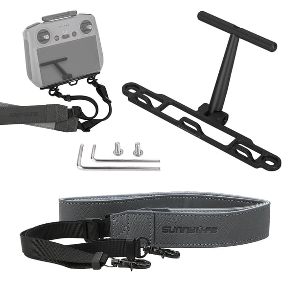 Remote Controller Bracket Mount for DJI RC/RC 2, with Lanyard Neck Strap, Aluminum Alloy 3 Hook Adapter Mount for DJI Flip, NEO, Mini 4 Pro, Air 3, Mini 3 Pro, Mavic 4/3 Pro Accessories
