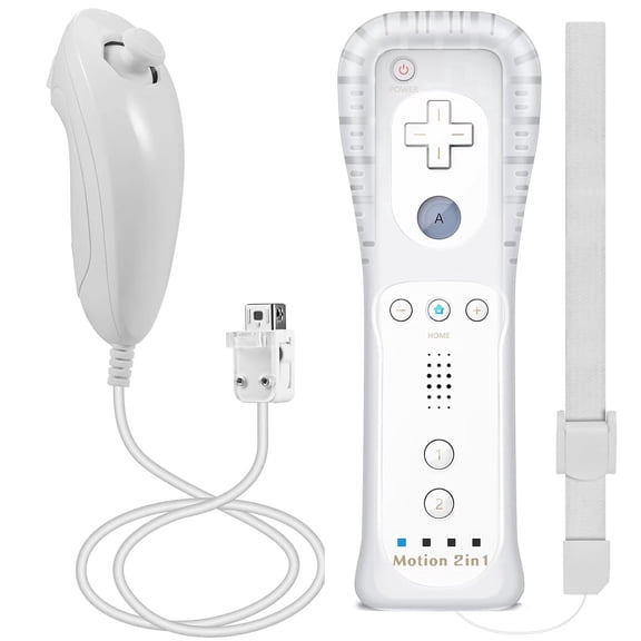 Remote Controller Compatiable with Wii/Wii U, Motion Plus Game Controller with Nunchuck for Wii Console