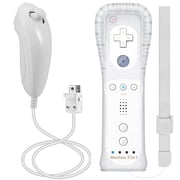 Remote Controller Compatiable with Wii/Wii U, Motion Plus Game Controller with Nunchuck for Wii Console
