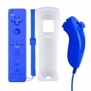 Remote Controller and Nunchuck Joystick Compatible for wii/wii u dark Blue