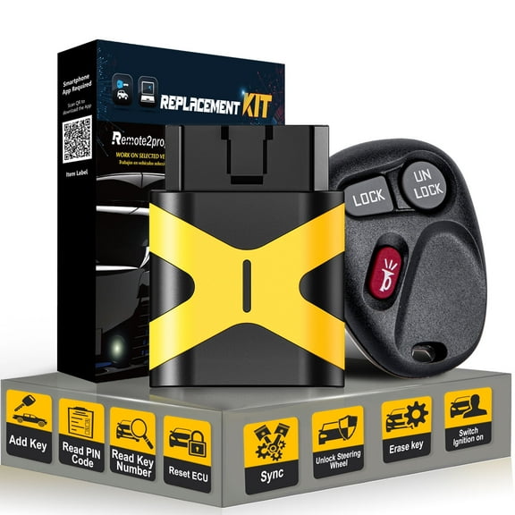 Remote DIY Programmer KIT and Car Remote Control Replacement for 2001 Sonoma with FCC: KOBUT1BT