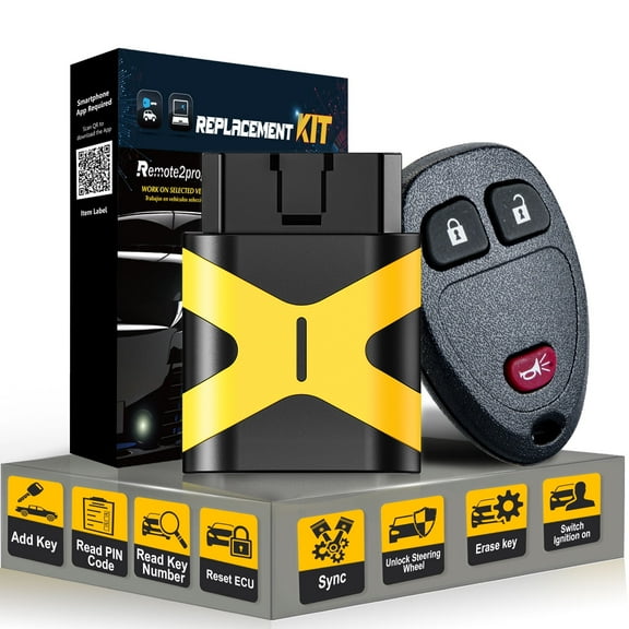 Remote DIY Programmer KIT and Car Remote Control Replacement for 2007-2009 Equinox with FCC: OUC60270