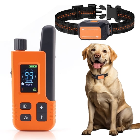 Remote Dog Training Collar with 2000FT Effective Range, USB Rechargeable Dog Training System, Adjustable ABS Pet Collar Receiver for Barking Chewing Chasing Digging