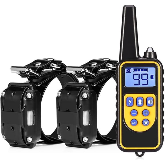 Remote Dog Training Collar with 2600ft Range, Rechargeable Waterproof E-Collar with Beep, Vibration & Static Modes for Small Medium Large Dogs, Black