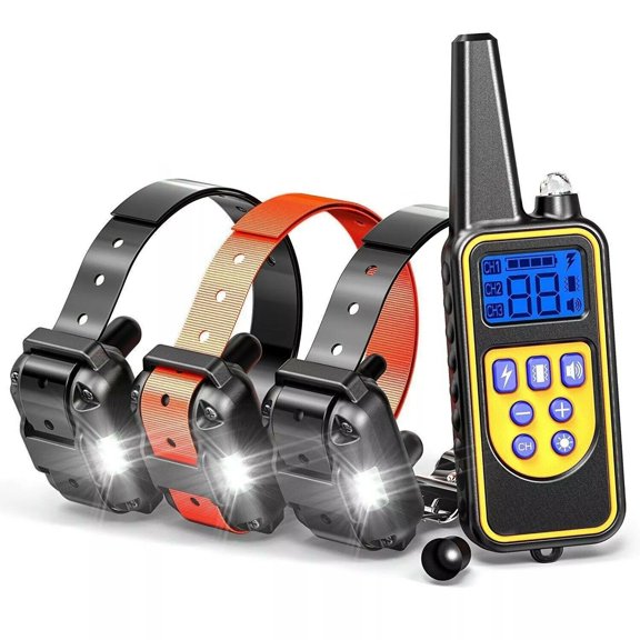 Remote Dog Training Collar with 4 Modes, 3000 ft Range, Rechargeable & Waterproof, Adjustable Shock Collar for Medium/Large Dogs