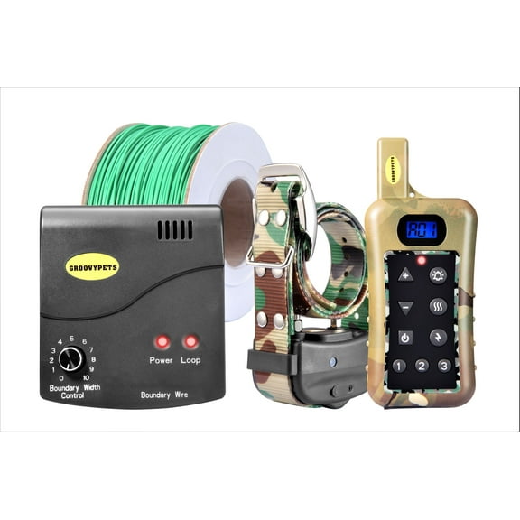 Remote Dog Training Shock Collar & Underground/in-Ground Electronic Dog Containment Fence System Combo for Medium and Large Dog