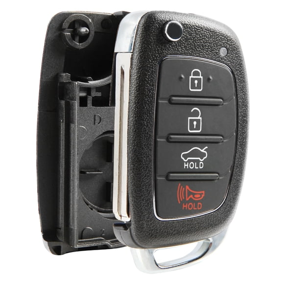 Remote Flip Key Fob Shell Case Replacement for 2014-2019 Hyundai Sonata Santa Fe Tucson (TQ8-RKE-4F16, TQ8-RKE-4F25)