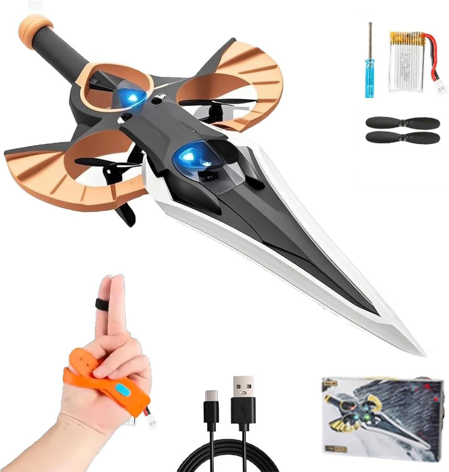 Remote Flying Sword - 3-Speed Control, 2025 New Stunt Flying Sword, 360 Stunt Rollingt Easy to Flying RC Glider, Airplane Toy Gifts for Teens & Adults