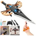thumbnail image 1 of Remote Flying Sword – (Hand Wave/Controller Mode)2025 New Stunt Flying Sword, Magic-Control Immortal, Stunt Remote-Controlled, 3-Speed Control, Lightweight Easy to Fly Rc Glider (Brass, Battery of 2), 1 of 8