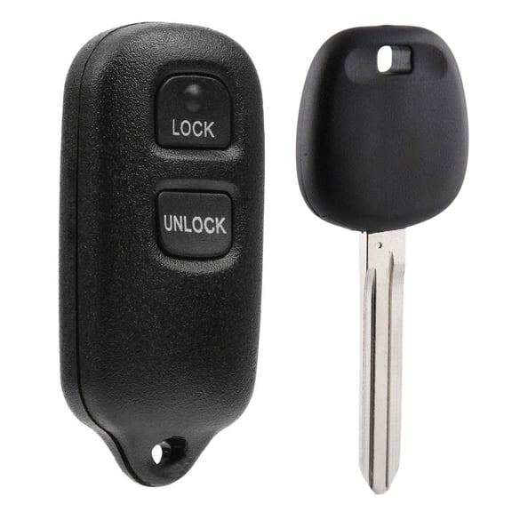 Remote Fob 2-Button + Transponder Chip Key Replacement for 2005-2008 Toyota Corolla Matrix (GQ43VT14T, 4D-67)