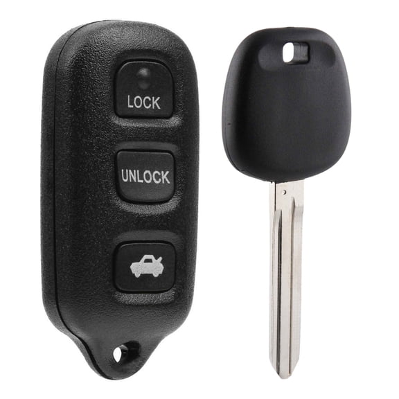 Remote Fob 3-Button + Transponder Chip Key Replacement for 2003-2006 Toyota Camry (GQ43VT14T, 4D-67)