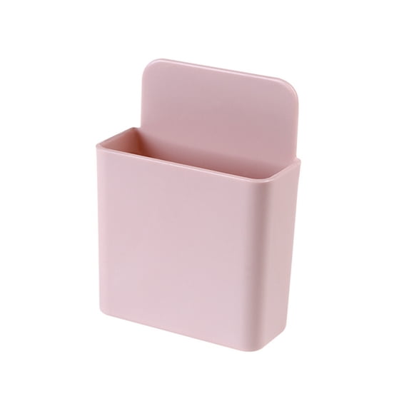1 Wall Mount Shelf Remote Holders Wall Mount Adhesive Organizer Phone Wall Mount Holder Remote Storage Hole Self Adhesive Storage Box for Home School Supply Organizer