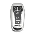 thumbnail image 1 of Remote Key Fob Case Cover Fit for Ford Focus 2009-2018 for Ford F-450 Super Duty 2015-2017 Silver Tone, 1 of 6