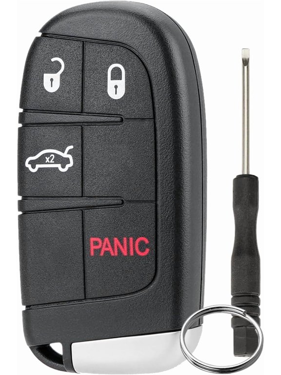 Remote Key Fob Fits for Chrysler 200 2015-2017 for Chrysler 300 2019-2021 for Challenger Charger 2019-2021 Keyless Entry Remote 68155687AB FCCID M3M-40821302 with Key Ring and Screwdriverr