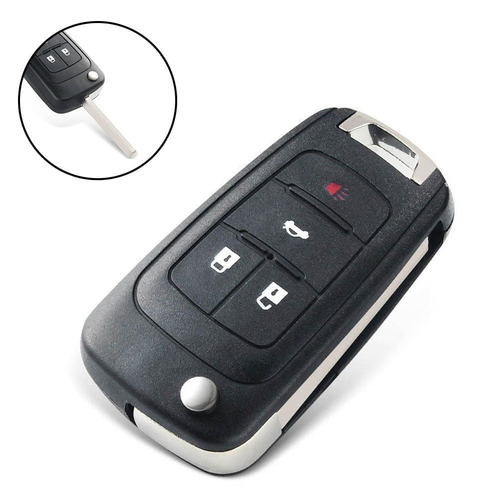 Remote Key Fob For Chevy Cruze 2010 2011 2012 2013 2014 2015 2016 + Free Cut,Black Key Shell