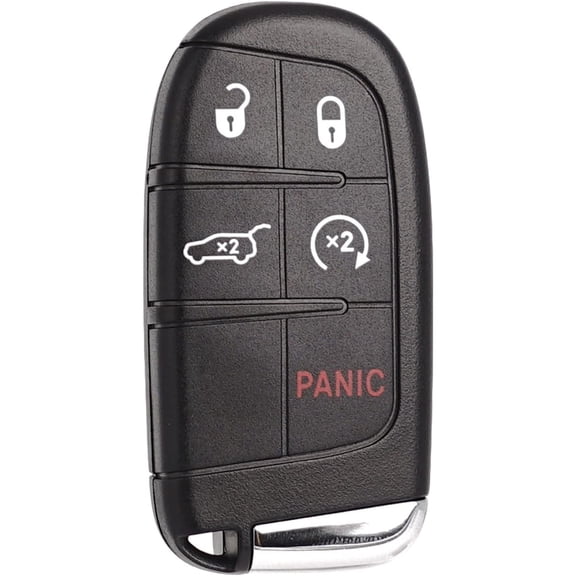 Remote Key Fob Replacement Fits for Jeep Compass 2017 2018 2019 2020 2021 2022 2023 2024 5 Buttons Smart Proximity Keyless Entry Remote Control 4A Chip 68250343AB 68250344