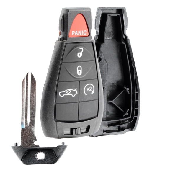 Remote Key Fob Shell Case Replacement for 2008-2014 Chrysler 300 Dodge Challenger Charger Durango Magnum Jeep Grand Cherokee (IYZ-C01C)