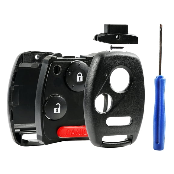 Remote Key Fob Shell Repair Replacement Set 3-Button for 2005-2017 Honda Accord Civic CR-V CR-Z Fit Insight Odyssey Pilot Ridgeline (OUCG8D-380H-A, CWTWB1U545, MLBHLIK-1T, N5F-S0084A)