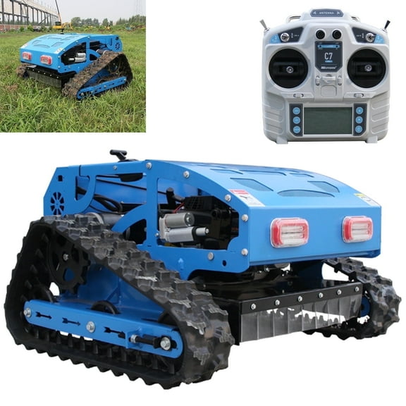 DigMaster 300lb 9 HP All Terrain Remote Control Lawn Mower with Manganese Steel Blades and12-Volt Electric Starter for Large Yards Greenbelts and More