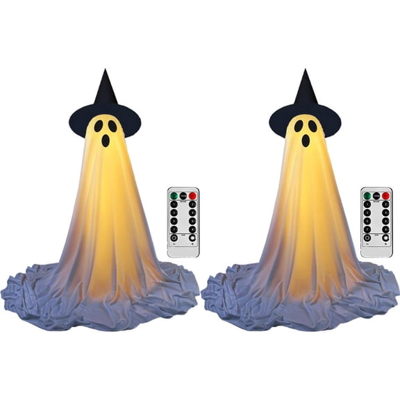 Remote Led Glowing Ghost Dimmable Retractable Horror Rechargeable Halloween Standing Party Ghost Realis Decorations