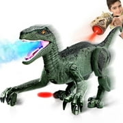 Remote Light Control Dinosaur Toys for Boys, Remote Control Dinosaur with Walking with Spray Sound, Demo Mode, Rechargeable Jurassic Toys for Birthdays, Parties, Children’s Day