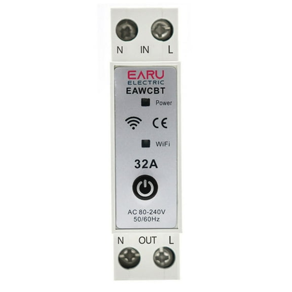 Remote Management WiFi Circuit Breaker Time Relay Switch for Smart Home Applications (32A)