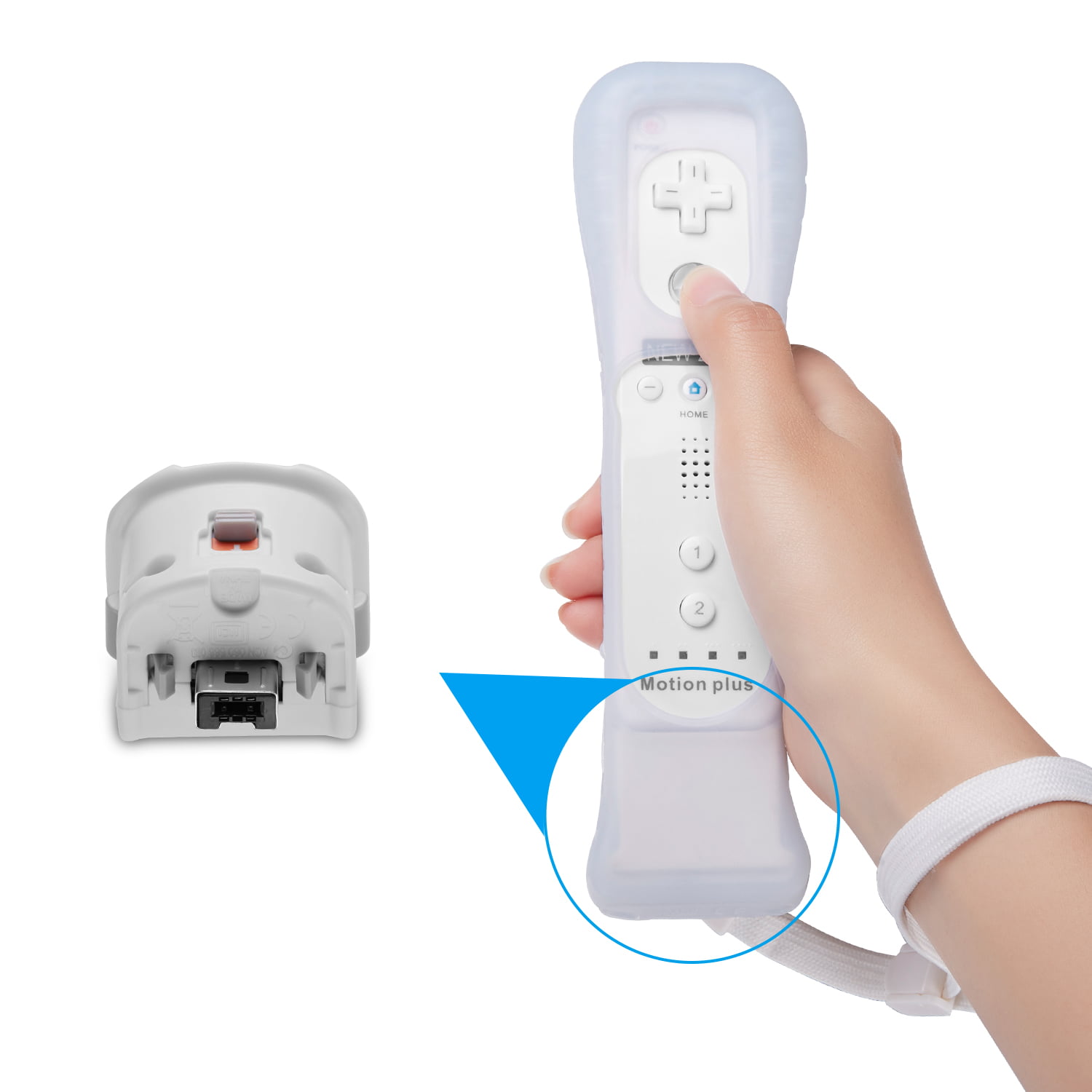 Remote Motion Plus Sensor Remote Controller Wii with Adapter Case - Walmart.com
