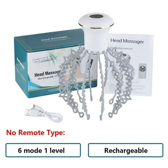 Remote Octopus Electric Head Massager 6 Modes Scalp Vibration Massage Magnet physiotherapy Anti Hair Loss Relieve Fatigue Pain