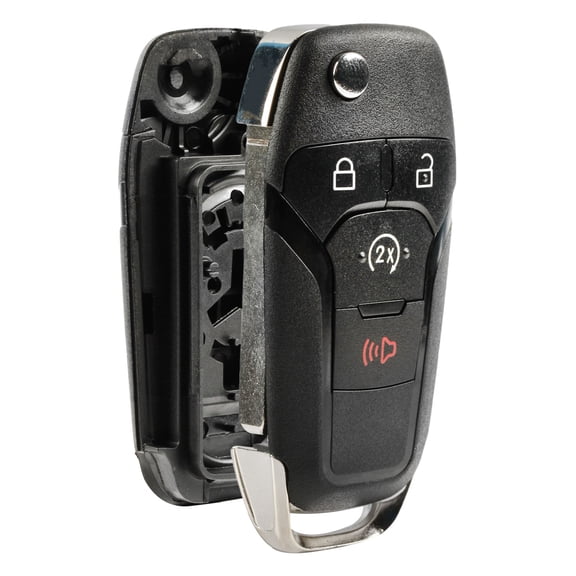 Remote Start Flip Key Fob Shell Case Replacement for Ford N5F-A08TDA, 5923694