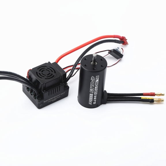 Remote Waterproof 3670 2650KV Brushless Motor 120A Brushless ESC Combo Set For 1/8 Remote Control Car Truck