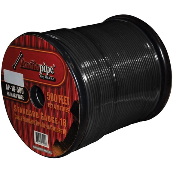 BEST CONNECTIONS 18 Gauge Automotive Primary Wire - 500ft | Power/Ground Electrical Wiring
