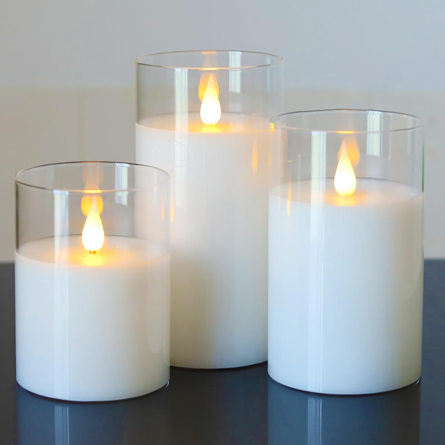 Remote and Timer Controlled Flameless Battery Operated Candles Long