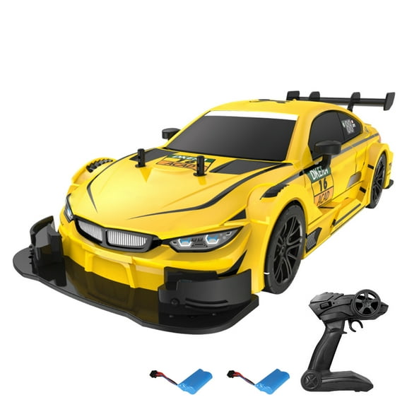 Remote car,Car Tires 2 1/16 Car Car Hxber Drift Car Tires 2 Battery Led Speed Sport 1 16 Scale Sport Toy Car Remote Car Scale Car Car With Fapao Car With Led Yellow 2 battery