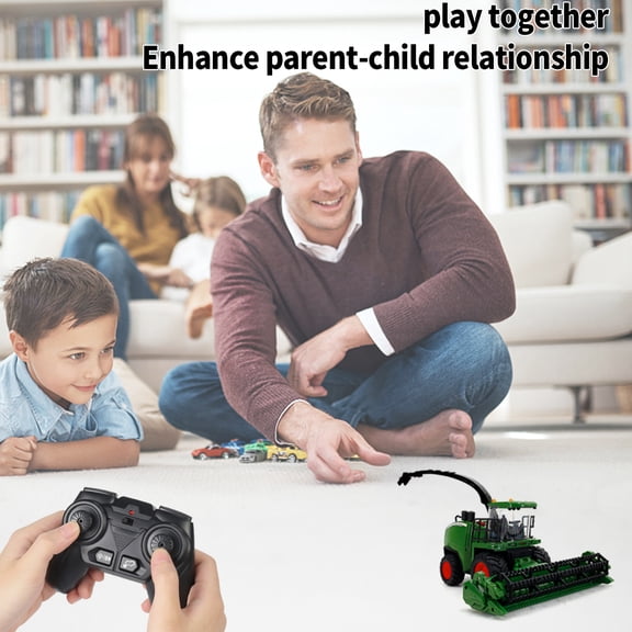 Remote  car,Harvester Toy Remote Farmer 2 Heads Car 1/24 Farmer Harvester 1/24 24 Scale 2 Batteries Car Harvester Heads Car 1 24 Toy 1/24 Remote Car Scale Harvester Car 2 Car Toy 2