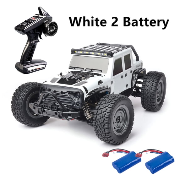 Remote car,With Led Off-road Speed 1/16 Car Led 2 Battery Car Led And 2 16103 4x4 Waterproof 1 16 Speed All Offroad Waterproof 1 4x4 Offroad Eryue White white-2 battery