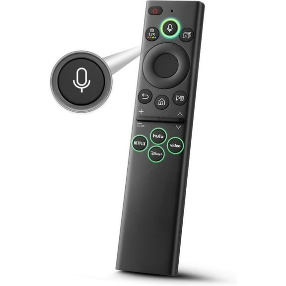 Remote control for Samsung Smart TVs, replacement remote control, universal remote control, suitable for Samsung Smart TVs (curved glass bezel) from 2016 to 2025, with voice control function.