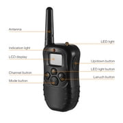 Remote control dog training device for pet dogs, vibrating electric shock bark arrester