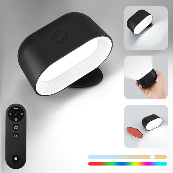 Remote control touch magnetic wall lamp bedroom bedside lamp indoor simple corridor wall night light free of punching USB charging