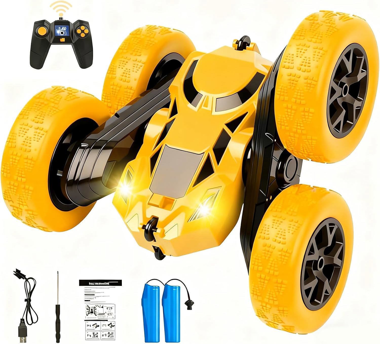 Remote-controlled car, 2.4GHz remote-controlled stunt truck, supports ...