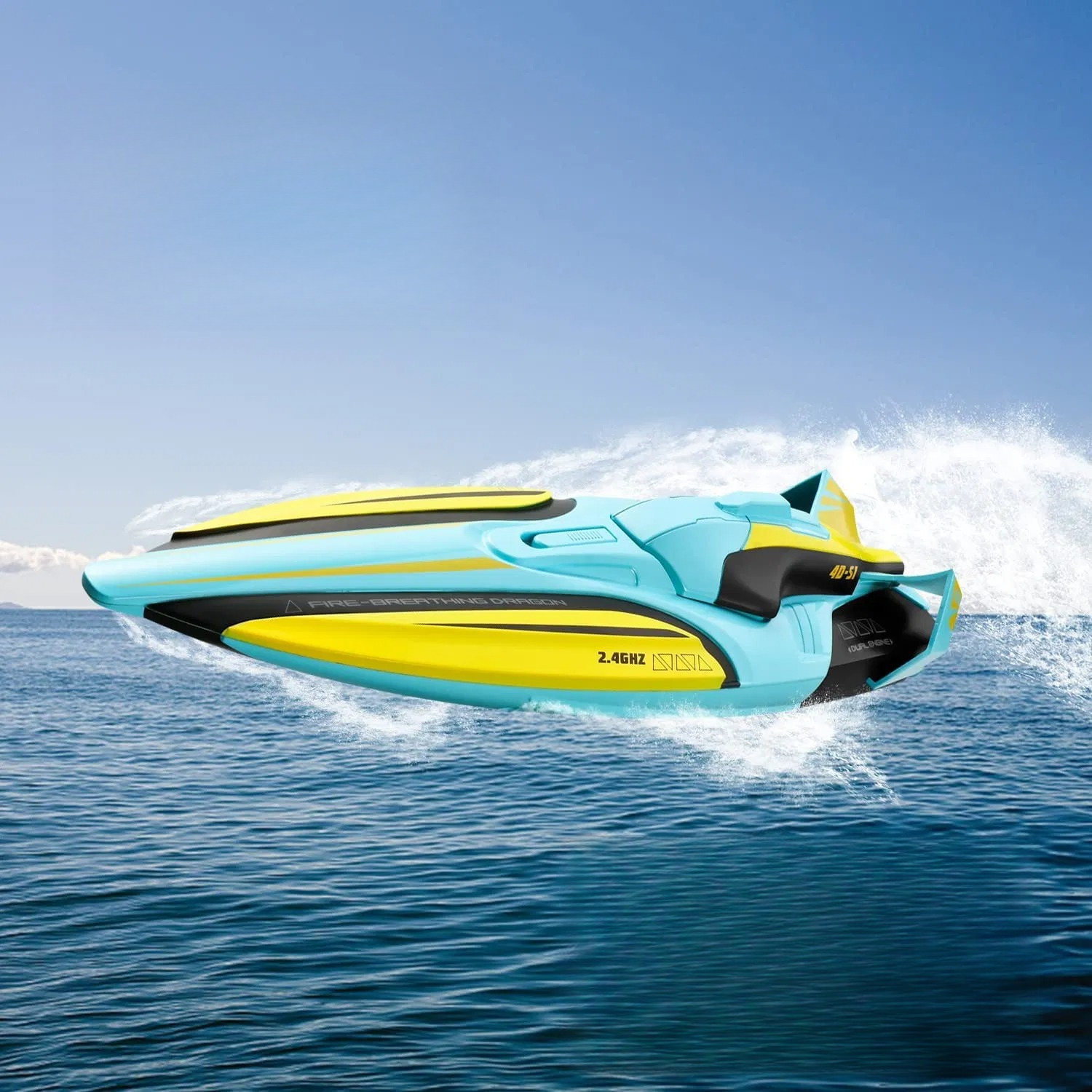 Remote-controlled rowing boats, remote-controlled boats, 2.4Hz, with automatic righting function and low battery indication function