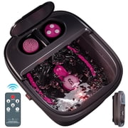 BEINILA Remote temperature control collapsible foot spa. Foot bath with heat, bubble and massager, foot spa tub with 3 pedicure attachments, foot soak tub with handle winter Christmas Gifts for women