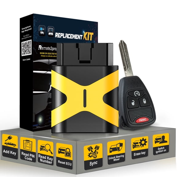 Remote2prgram DIY Programming Car Key Keyless Entry Remote Replacement for Dodge/JEE-p/Chr-ysler with FCC: OHT692427AA