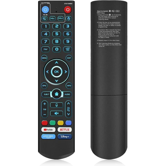 Remotix Replacement V5 Pro Backlit Voice Bluetooth Remote Control Compatible with vSeeBox Streaming Box V5 Pro V3 Plus V3 Pro Elite Ultra