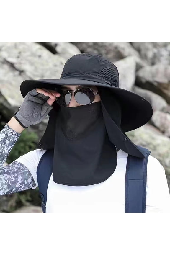 Remova Sun Hat Summer Climbing Fishing Hat Outdoor Sun Hat Sun Hat for Men Women with Neck Flap, Wide Brim Sun Hat for Women&Men