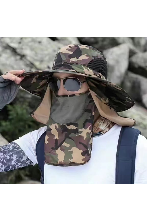 Remova Sun Hat Summer Climbing Fishing Hat Outdoor Sun Hat Sun Hat for Men Women with Neck Flap, Wide Brim Sun Hat for Women&Men