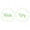 thumbnail image 1 of Removable 10" x 10" Laundry & Wash Room Multi-purpose Vinyl Lettering Art Waall Sticker Decoration Mint Green Colored Art Design Wash & Dry Washing Machine Door Glass Label Decal, 1 of 1