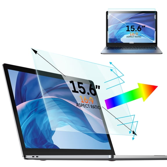 BROPGOD Anti-Blue Light Screen Protector for 15.6 Inch Laptop, 16:9 Anti-Glare Matte Film, Reduces Eye Fatigue & Reflections