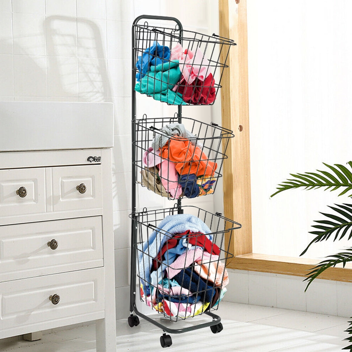 Steele 2.5-Bushel Canvas Vertical Laundry Bin + Reviews